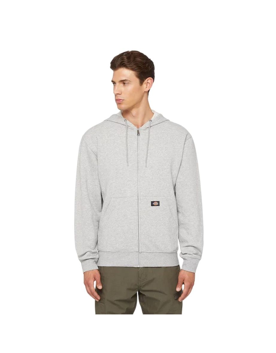 Dickies Mens Fleece Full Zip Hoodie - Heather Grey