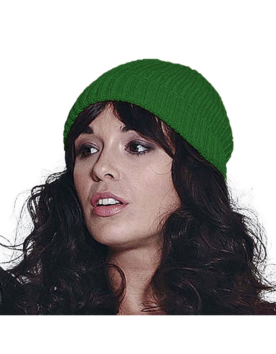 Beechfield Unisex Retro Trawler Winter Beanie Hat - Bottle Green - 1