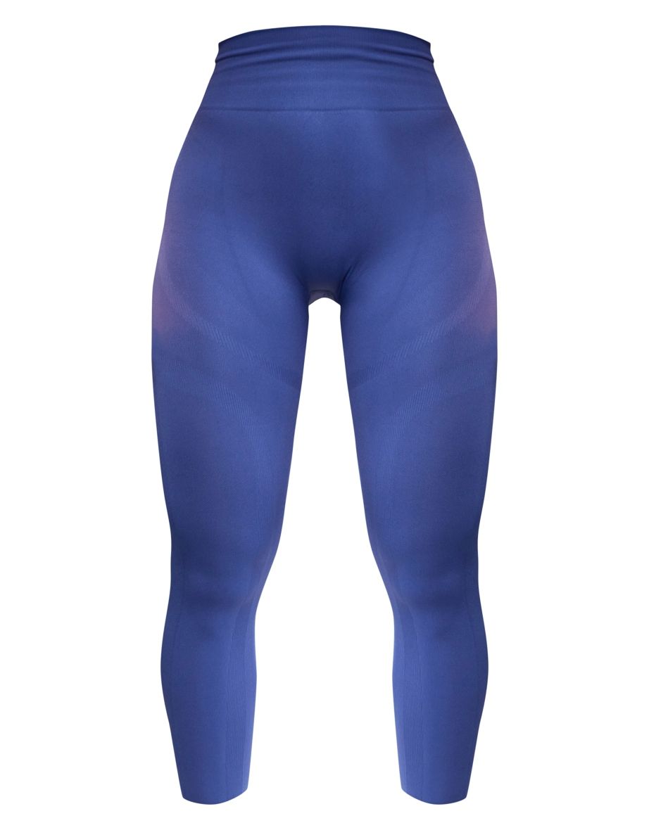 PRETTYLITTLETHING Blue Sport Seamless Panel Detail Leggings - 4