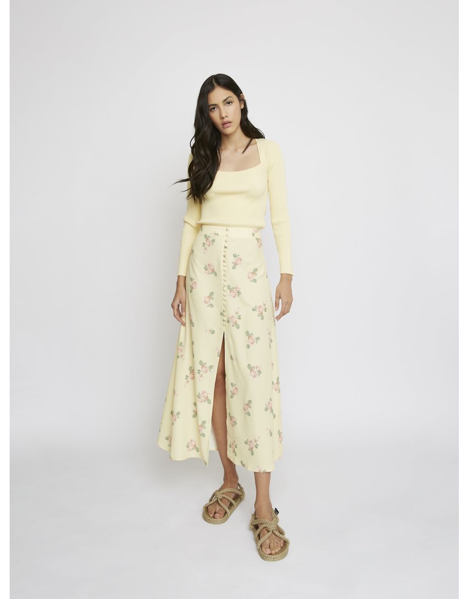 Yellow 2024 midi skirts