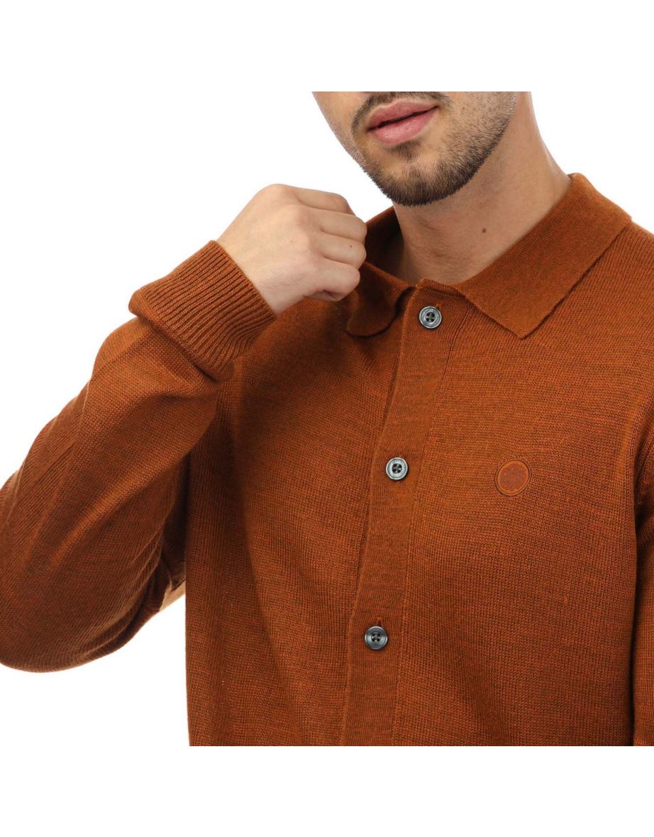 Men's Pretty Green Morino Knit Shirt in Orange - 5