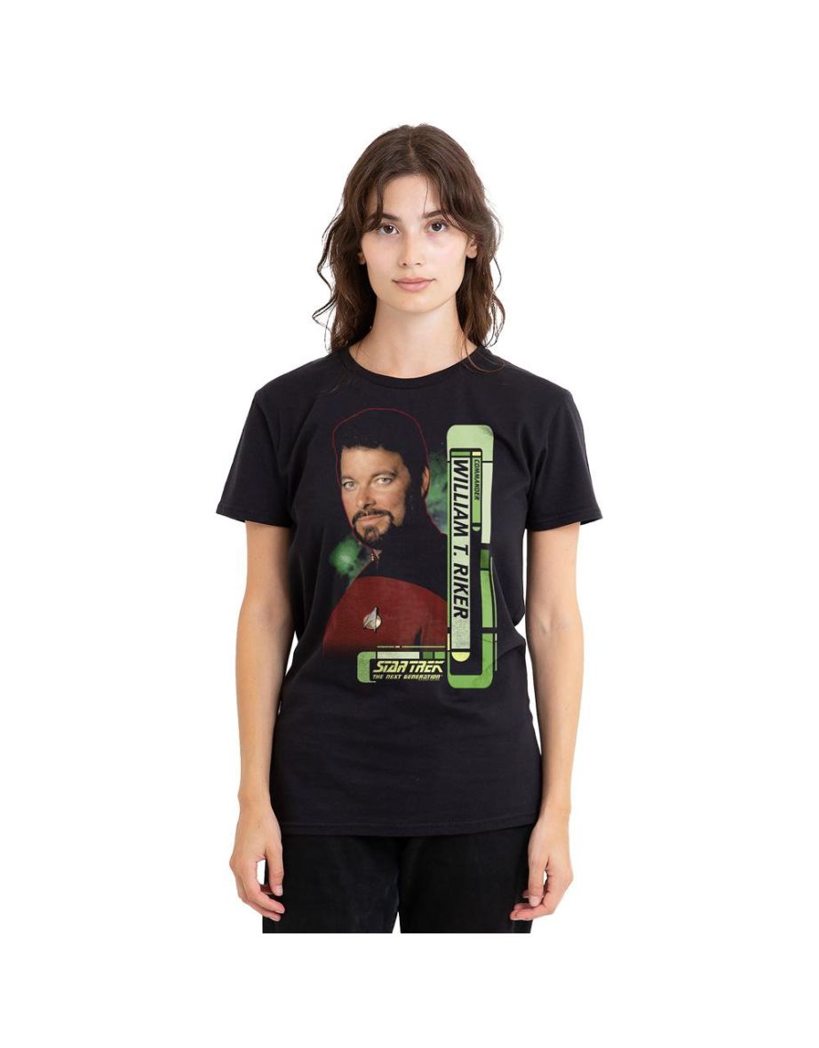 Star Trek Unisex Adult Riker T-Shirt - Black