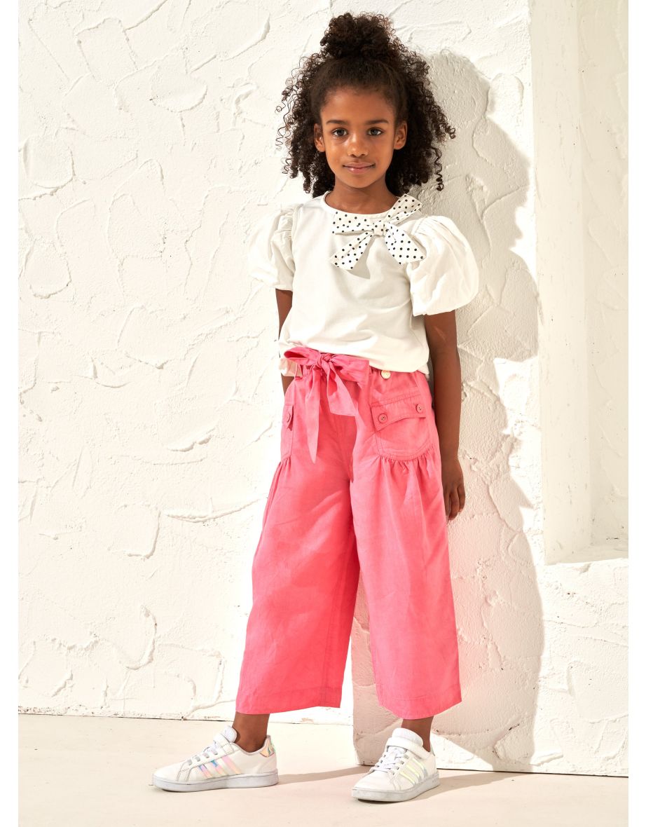 Poppy Pink Wide Leg Trousers - 1