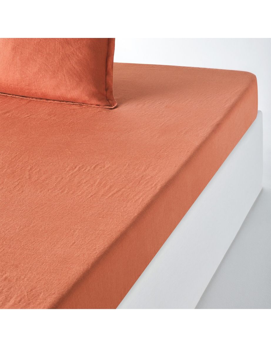Linot Washed Linen Fitted Sheet for Thick Mattresses