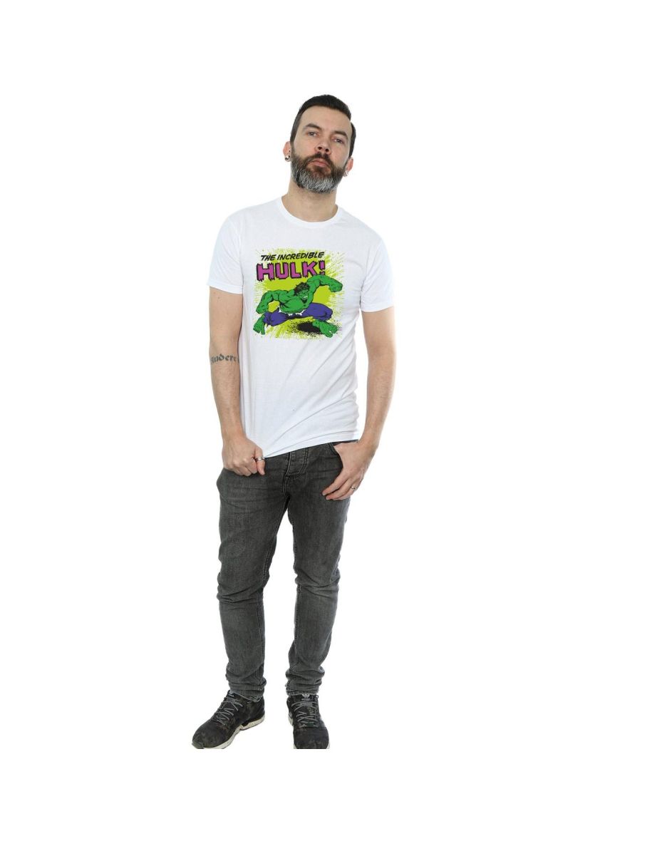 Marvel Mens Incredible Hulk T-Shirt - White