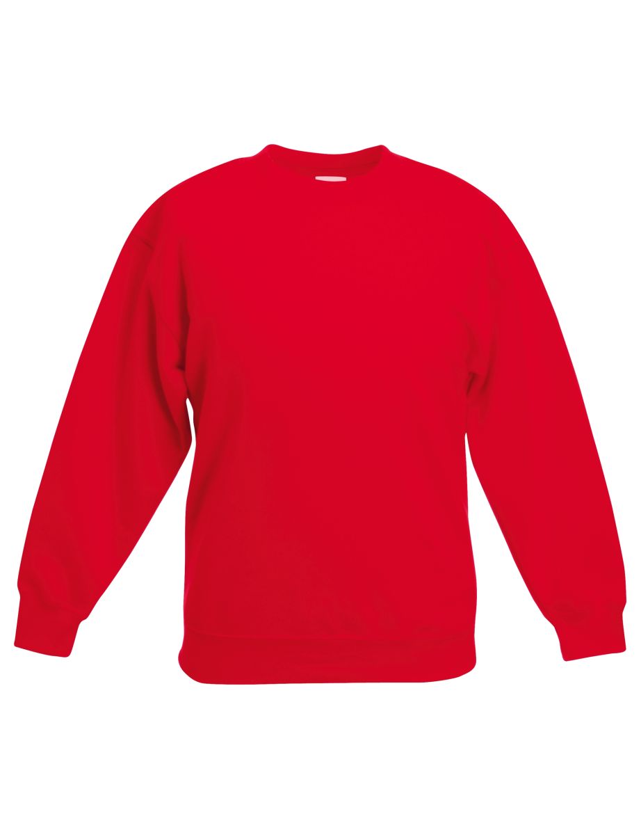 Fruit Of The Loom Kids Unisex Classic 80/20 Set-In Sweatshirt (Pack of 2) - Red