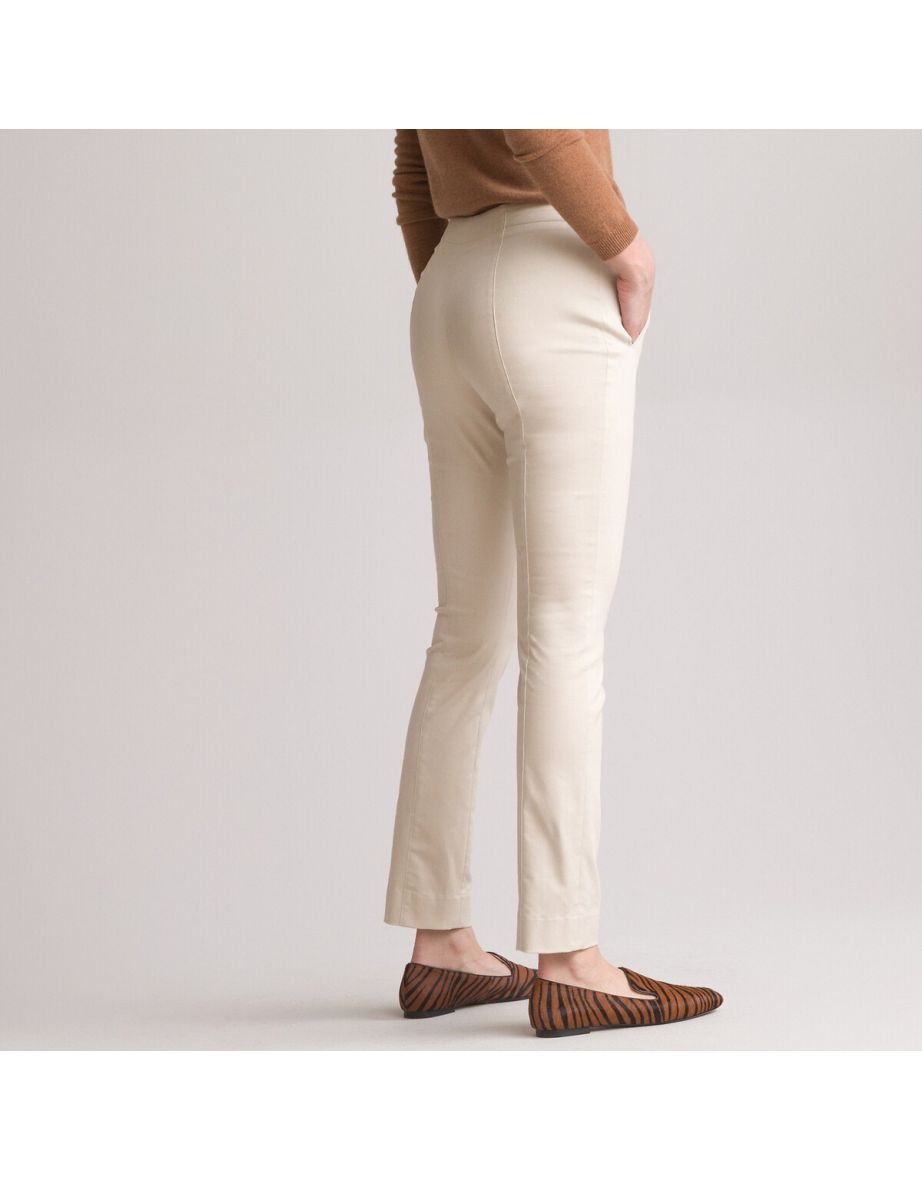 Stretch Straight Trousers in Cotton Mix, Length 30.5'' - 3