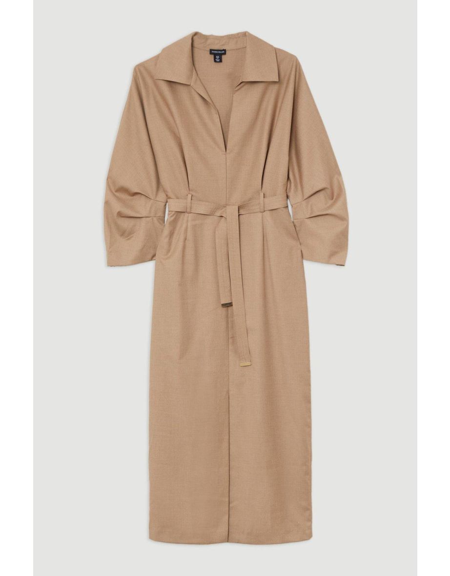 Tailored Wide Sleeve Midaxi Shirt Dress - 3