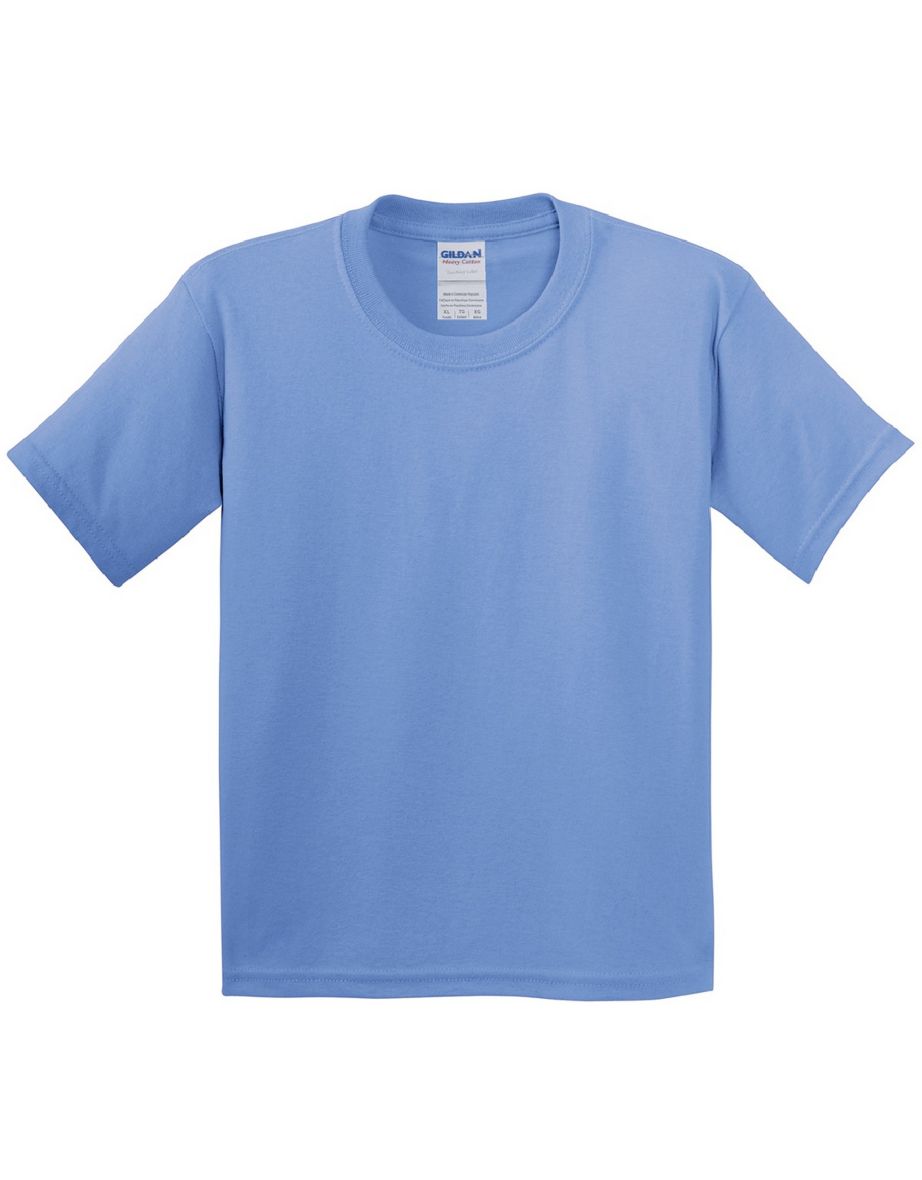 Gildan Men's HeavyCotton T-Shirt, 2-Pack, (1) Carolina Blue + (1