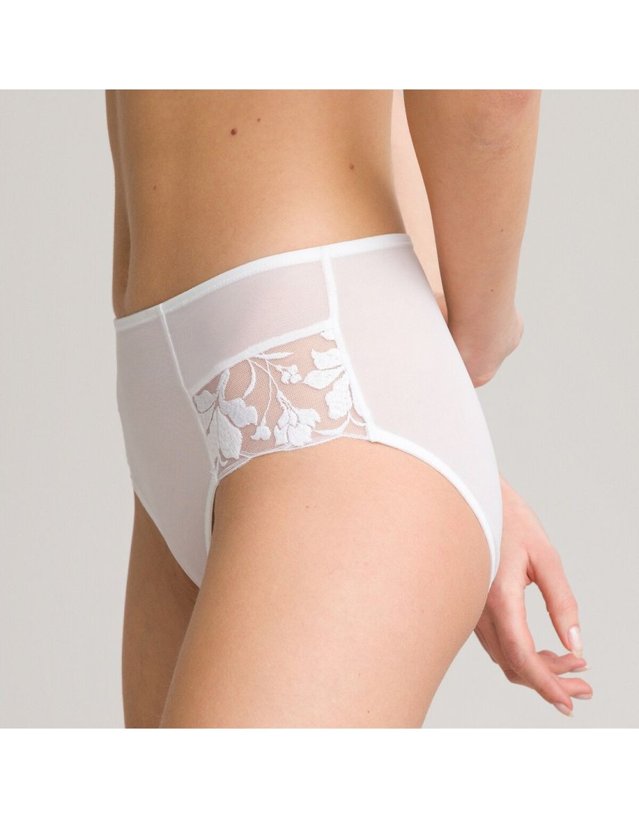 Full Knickers with Embroidered Tulle Detail - 2