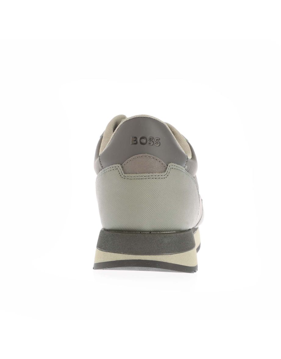 Men's Boss Kai Running Trainers in Green - 5
