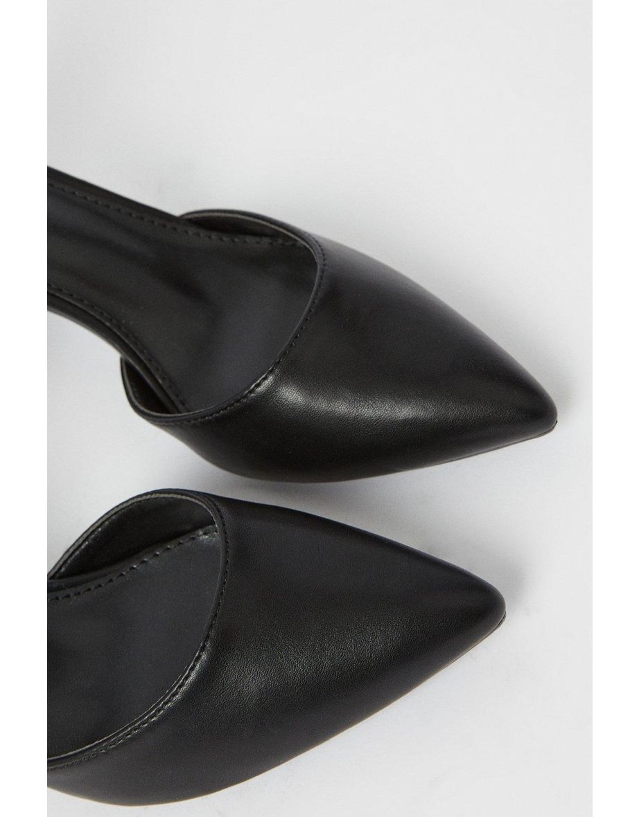 Principles: Celina Mid Heel Two Part Court Shoes - black - 3