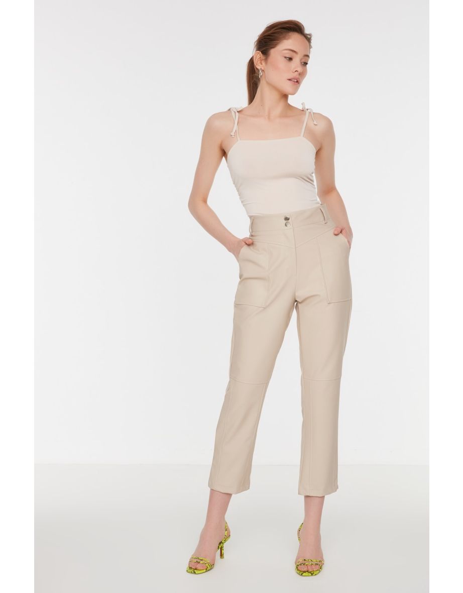 Pants - Beige - Cigarette pants