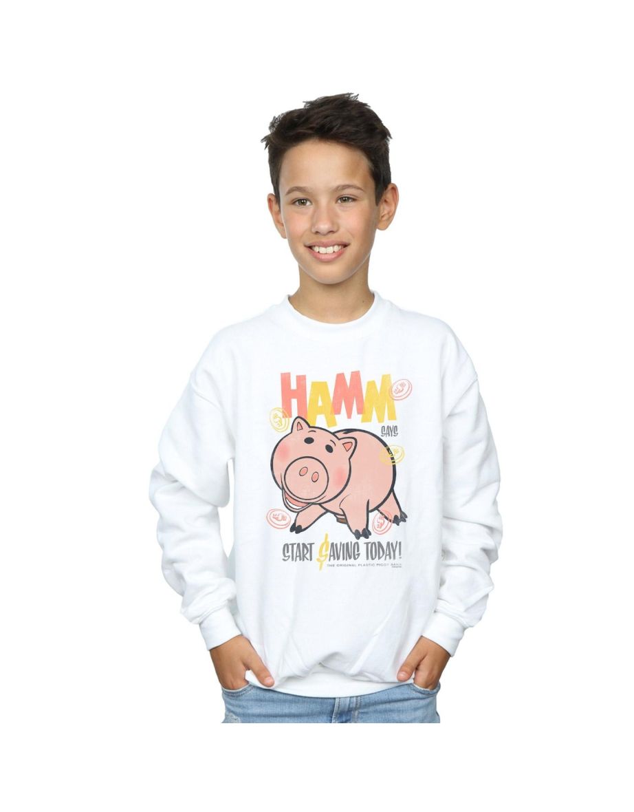Disney Boys Toy Story 4 Hamm The Piggy Bank Sweatshirt - White