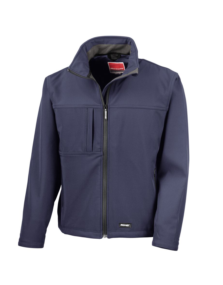 Result Mens Softshell Premium 3 Layer Performance Jacket (Waterproof, Windproof & Breathable) - Navy Blue