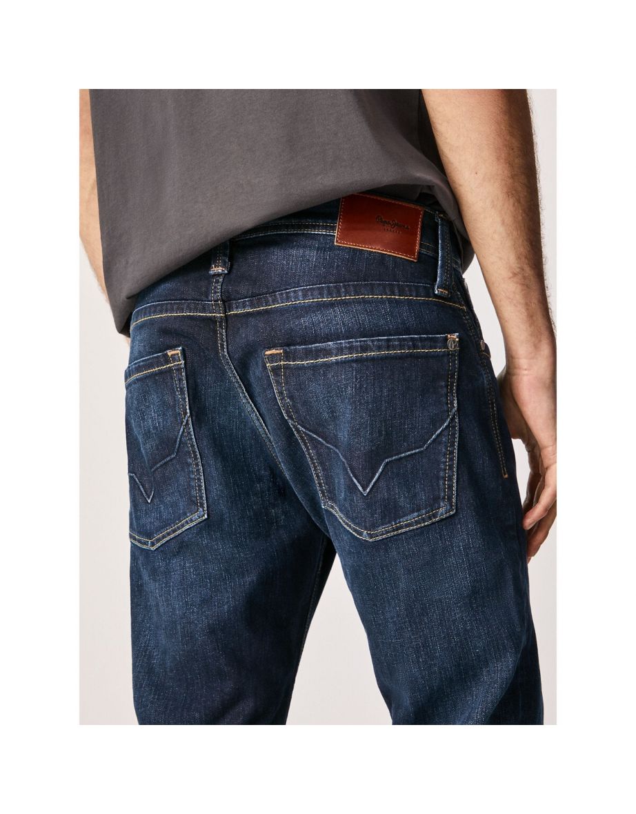 Cash Stretch Straight Jeans in Mid Rise - 4