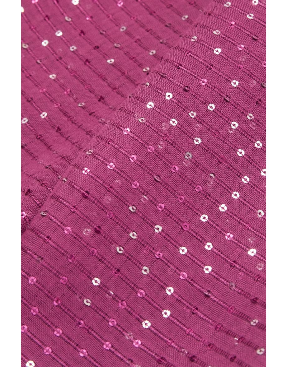 Berry Sequin Scarf - 1