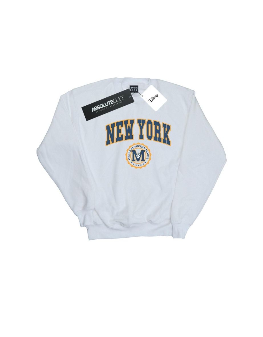 Disney Girls Mickey Mouse New York Seal Sweatshirt - White - 1