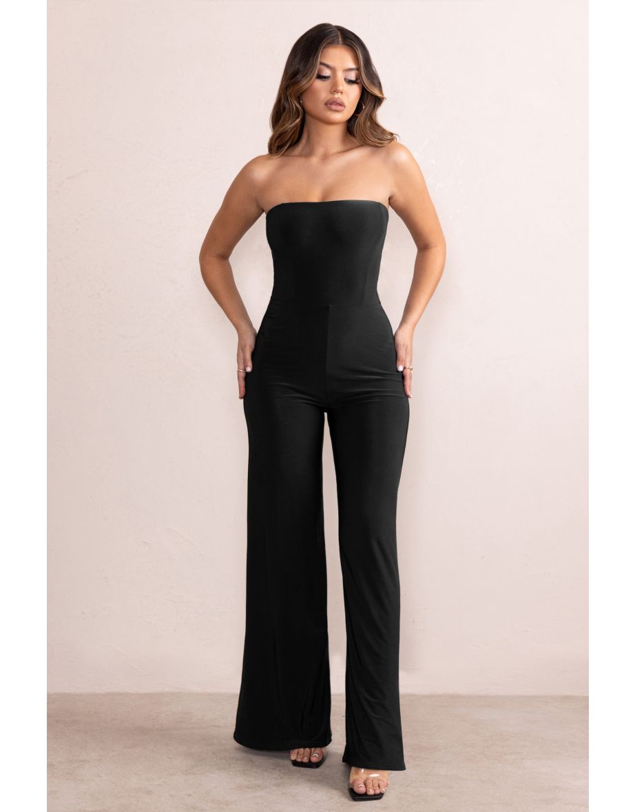 Darya Red Bandeau Wide Leg Jumpsuit – Club L London - UK