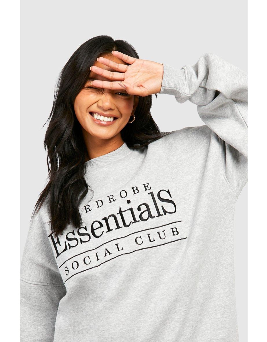 Wardrobe Essentials Sweat Dress - grey marl - 3