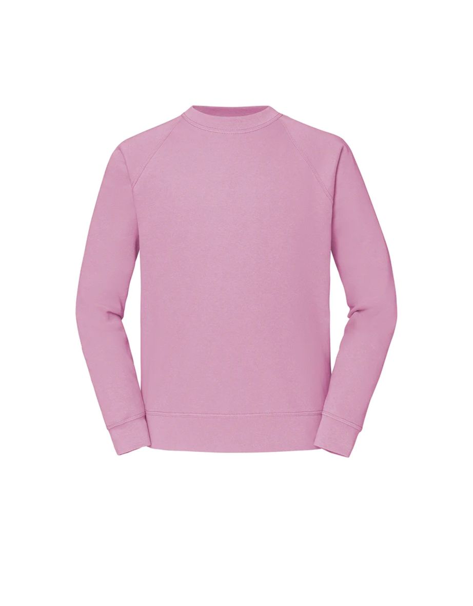 Fruit Of The Loom Mens Classic 80/20 Raglan Sweatshirt - Light Pink