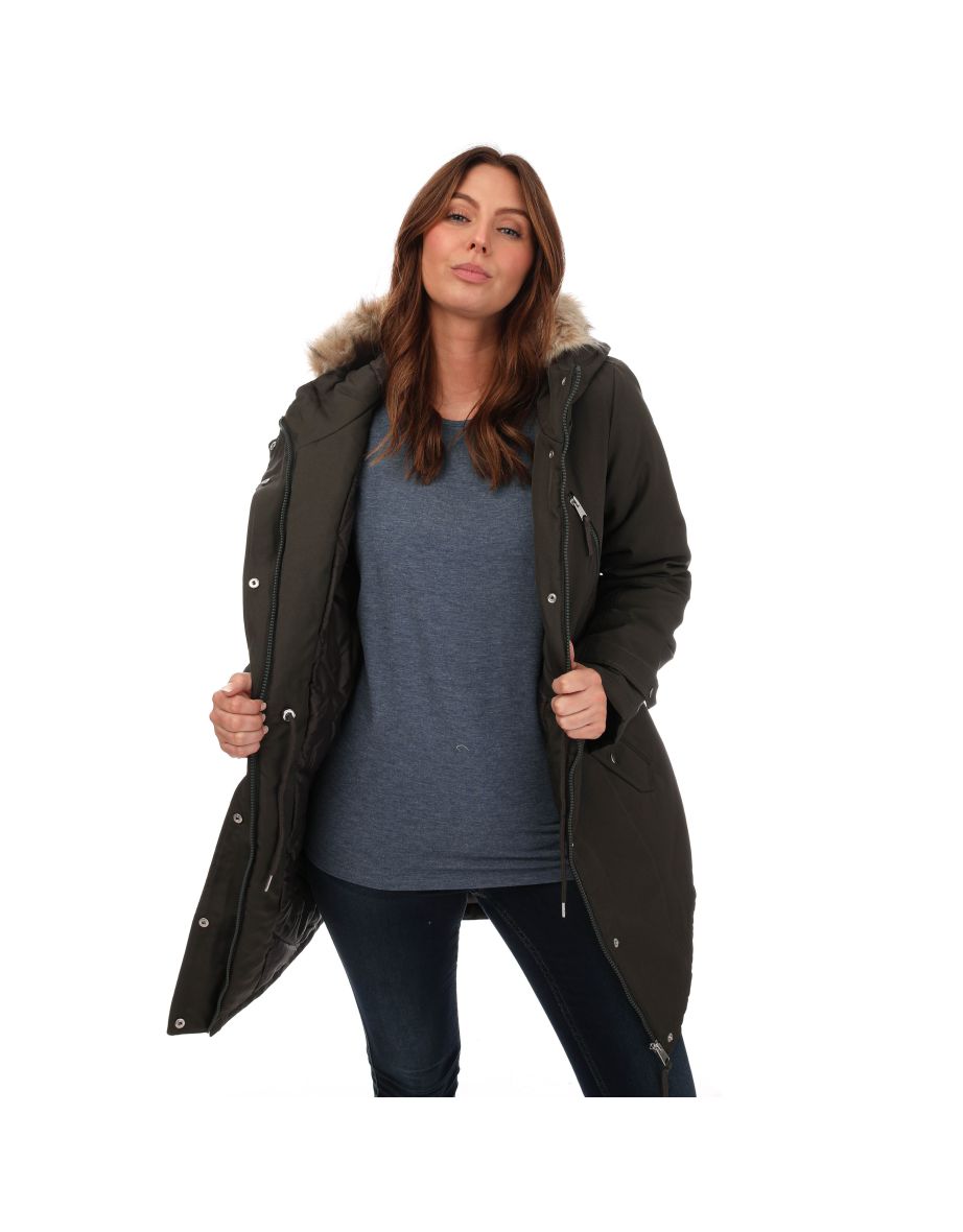 Women's Vero Moda Track Parka Jacket in Green - 4