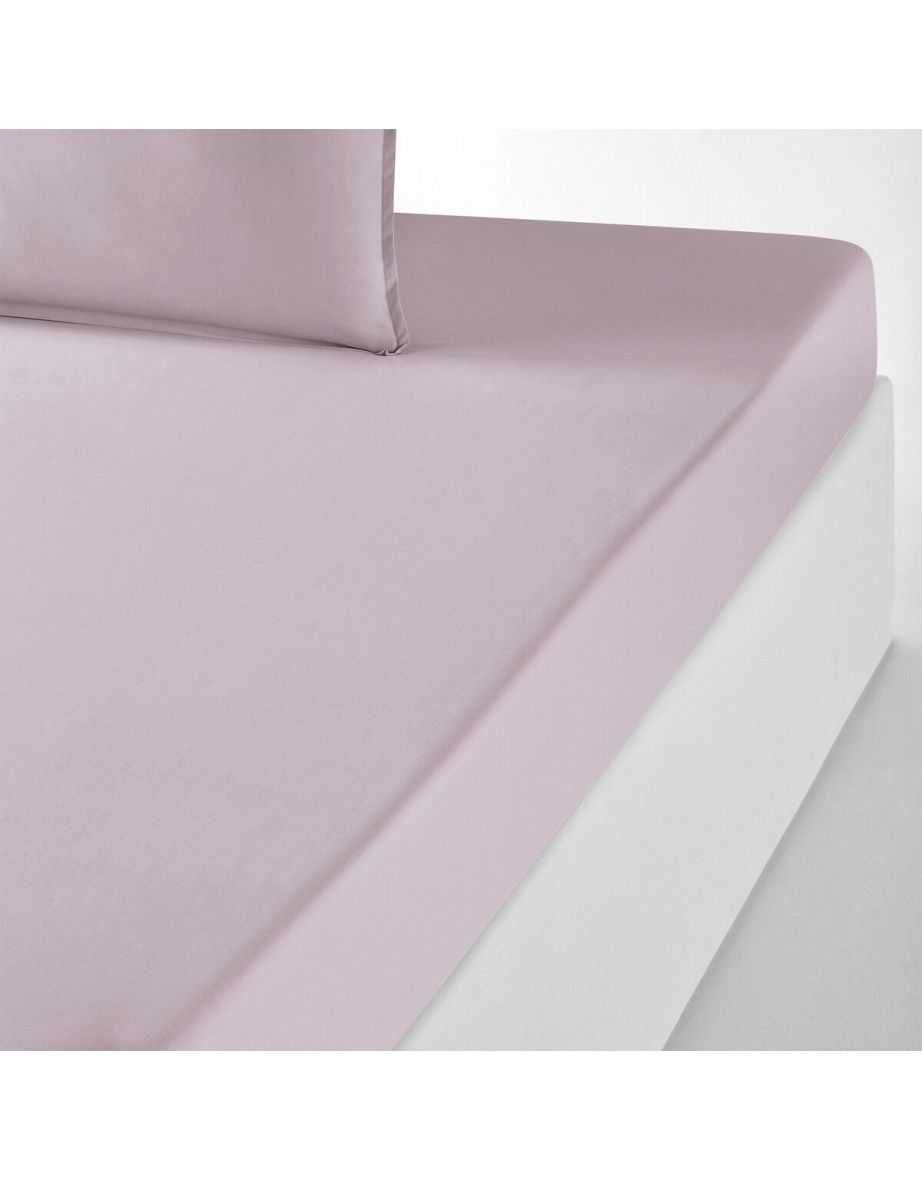 Plain 100% Organic Cotton Percale 200 Thread Count Fitted Sheet