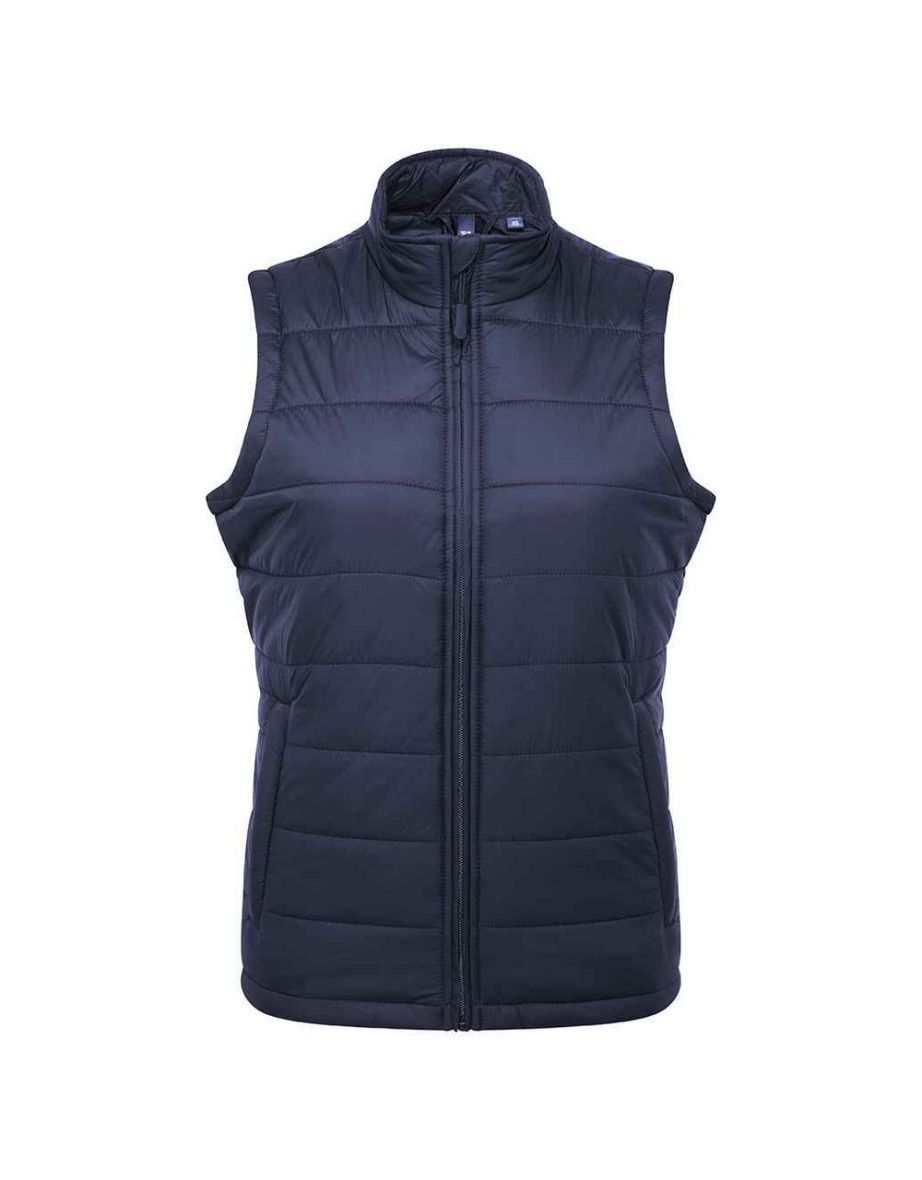 Premier Womens/Ladies Recyclight Padded Gilet - Navy