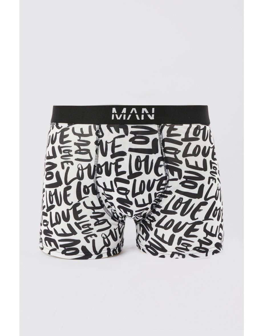 Love Printed Boxers In Gift Box - white - 2