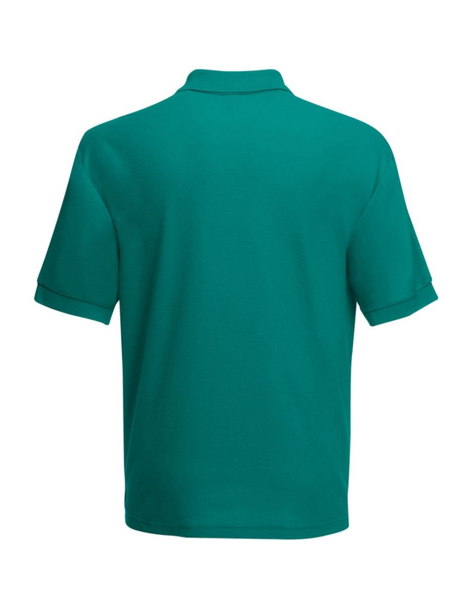 Fruit Of The Loom Mens 65/35 Pique Short Sleeve Polo Shirt - Emerald - 1