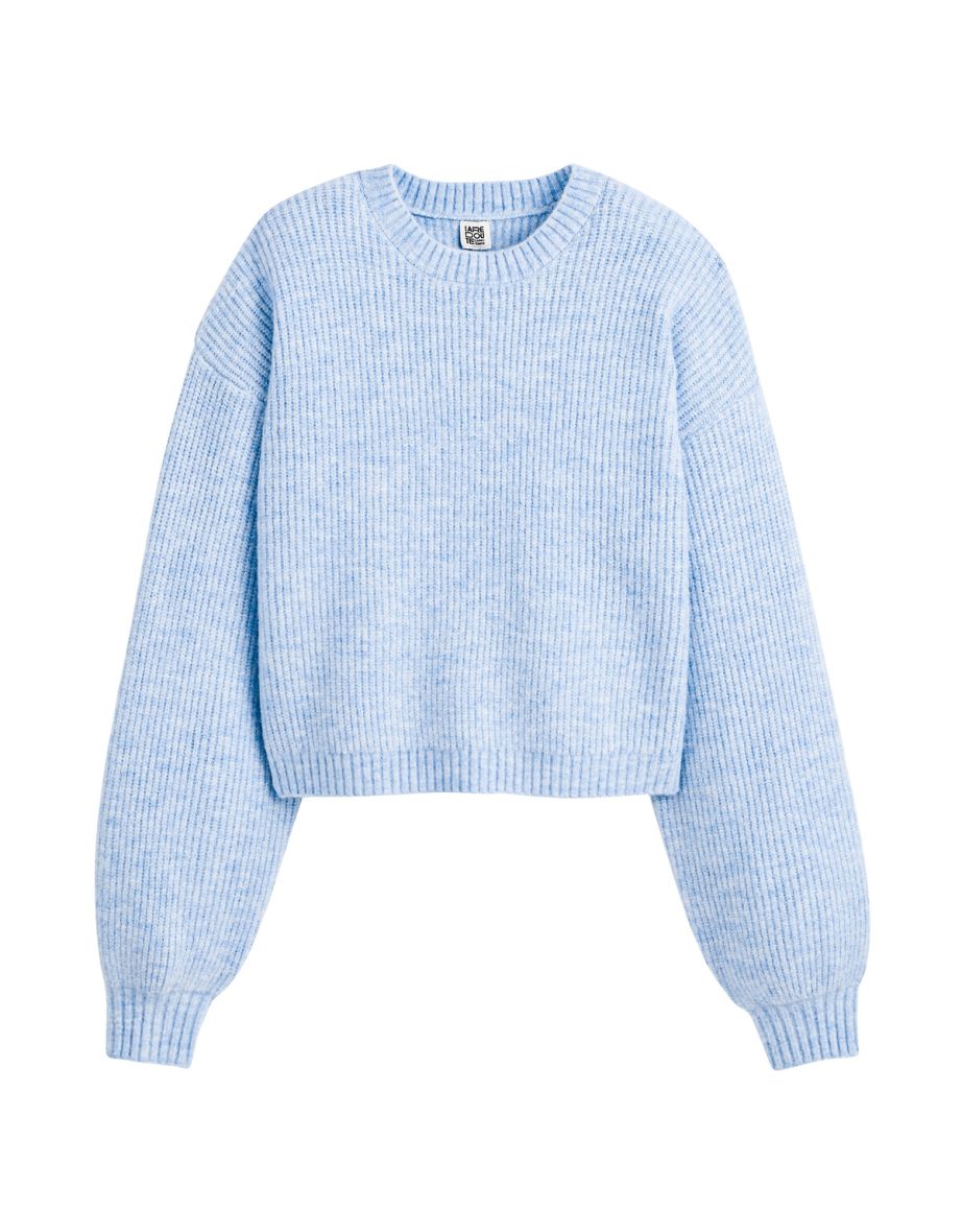 Loose Fit Jumper/Sweater in Fine Knit with Crew Neck