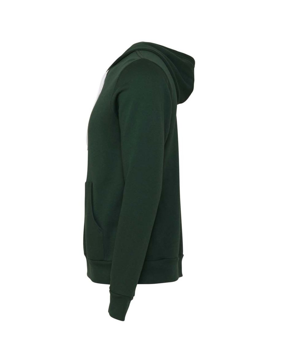 Bella + Canvas Adults Unisex Full Zip Hoodie - Forest Green - 2