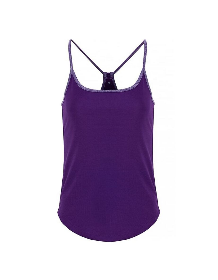 TriDri Womens/Ladies Yoga Vest - Bright Purple/Purple Melange