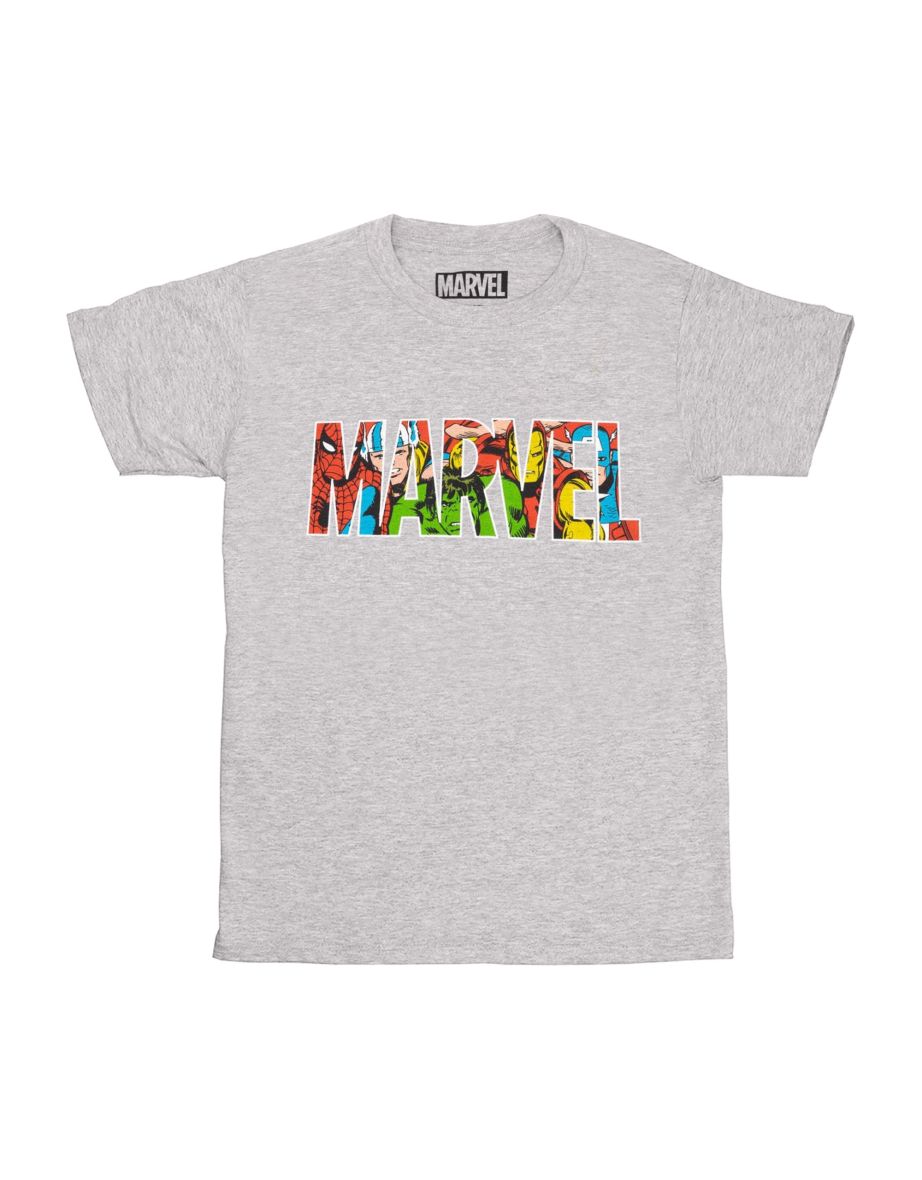 Marvel Womens/Ladies Characters T-Shirt - Grey/Red/Green