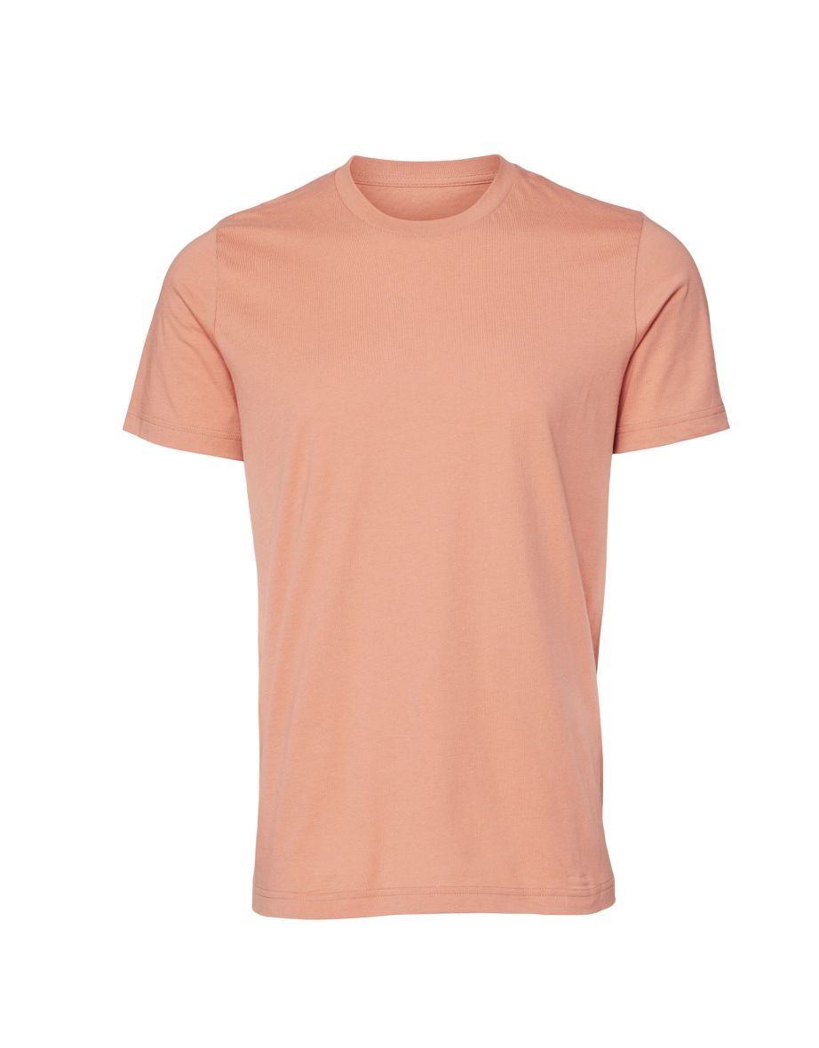 Canvas Jersey Crew Neck T-Shirt / Mens Short Sleeve T-Shirt - Terracotta