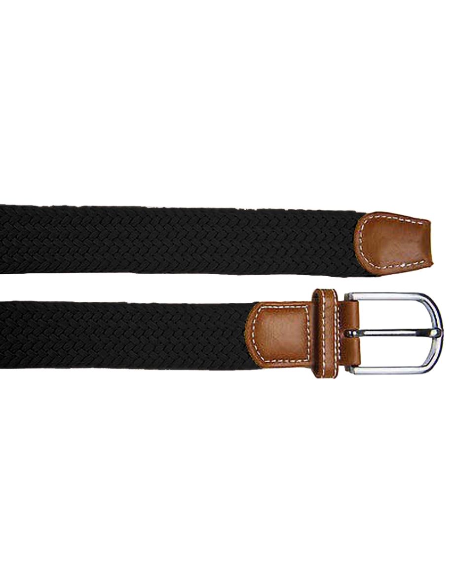 Asquith & Fox Mens Woven Braid Stretch Belt - Black - 1