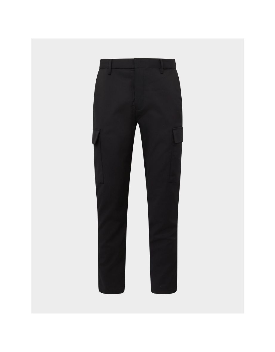 Men's Calvin Klein Tech Tapered Cargo Pants in Black - 4