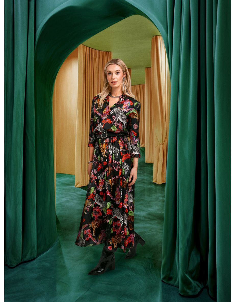 Maxi Shirt Dress / "Tiger Tales" - 7