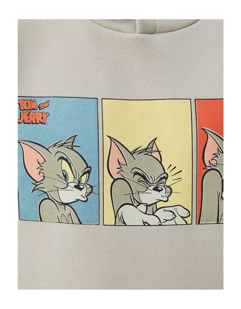 Tom and Jerry Hoodie Kangaroo Pocket Licensed Printed - 5