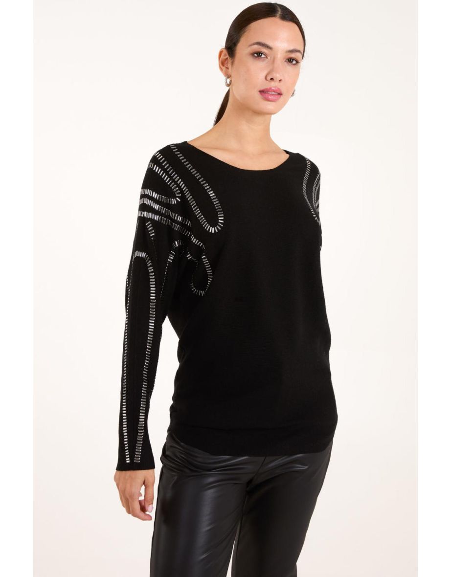 Embellished Shoulder Jumper