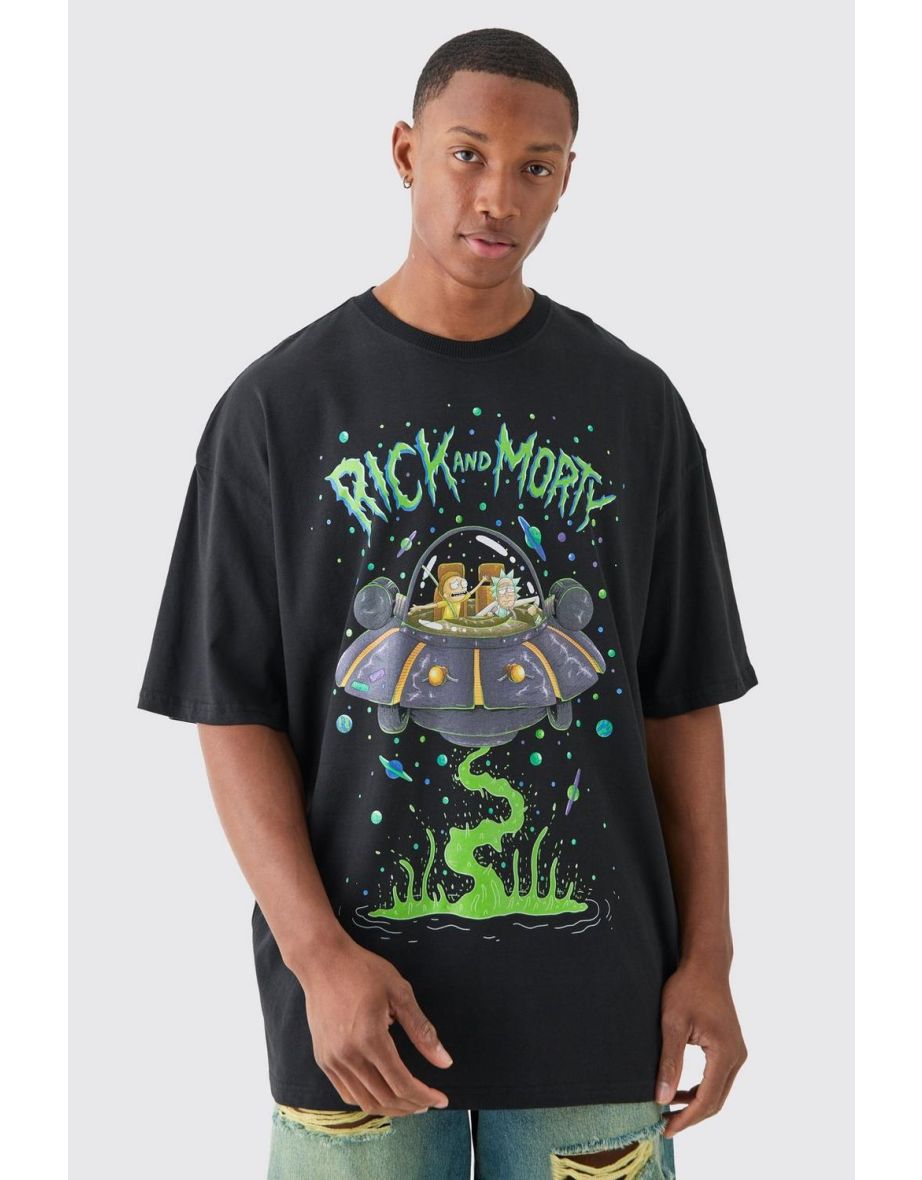 Tall Rick And Morty T-shirt In Black - black