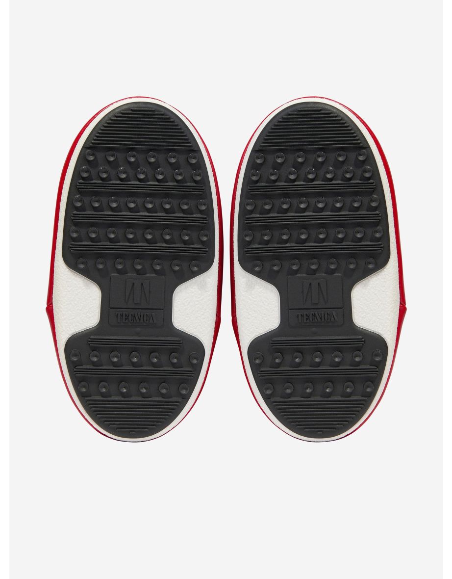 Kids Icon Retro Biker Stars Snow Boots in Red - 3