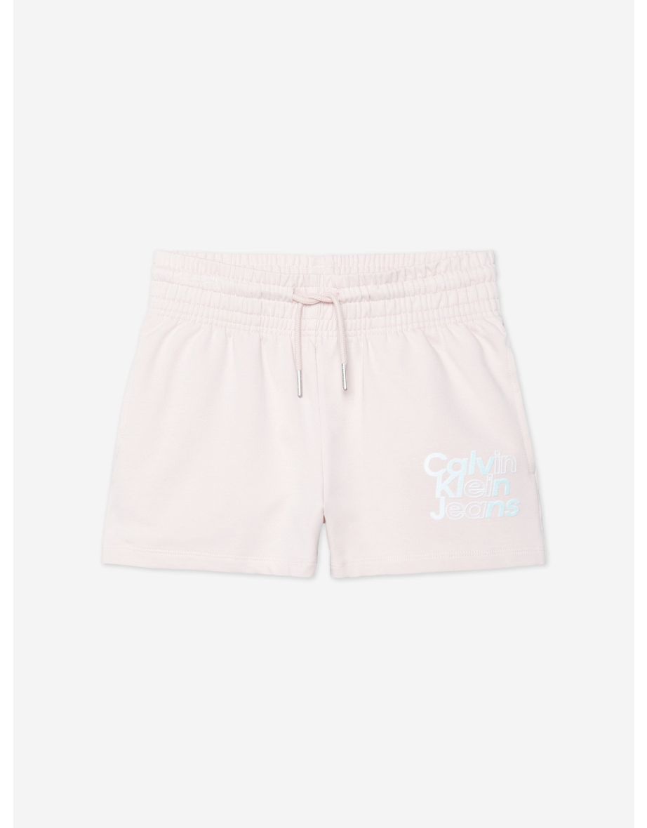 Calvin Klein Girls Gradient Hero Logo Shorts in Pink - 3