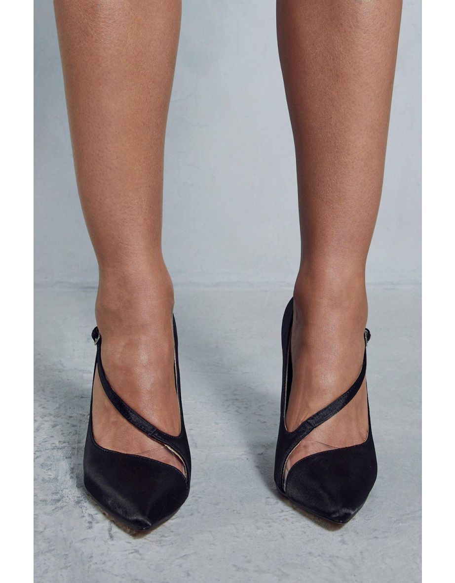 Pointed Buckle Strap Heels - 2