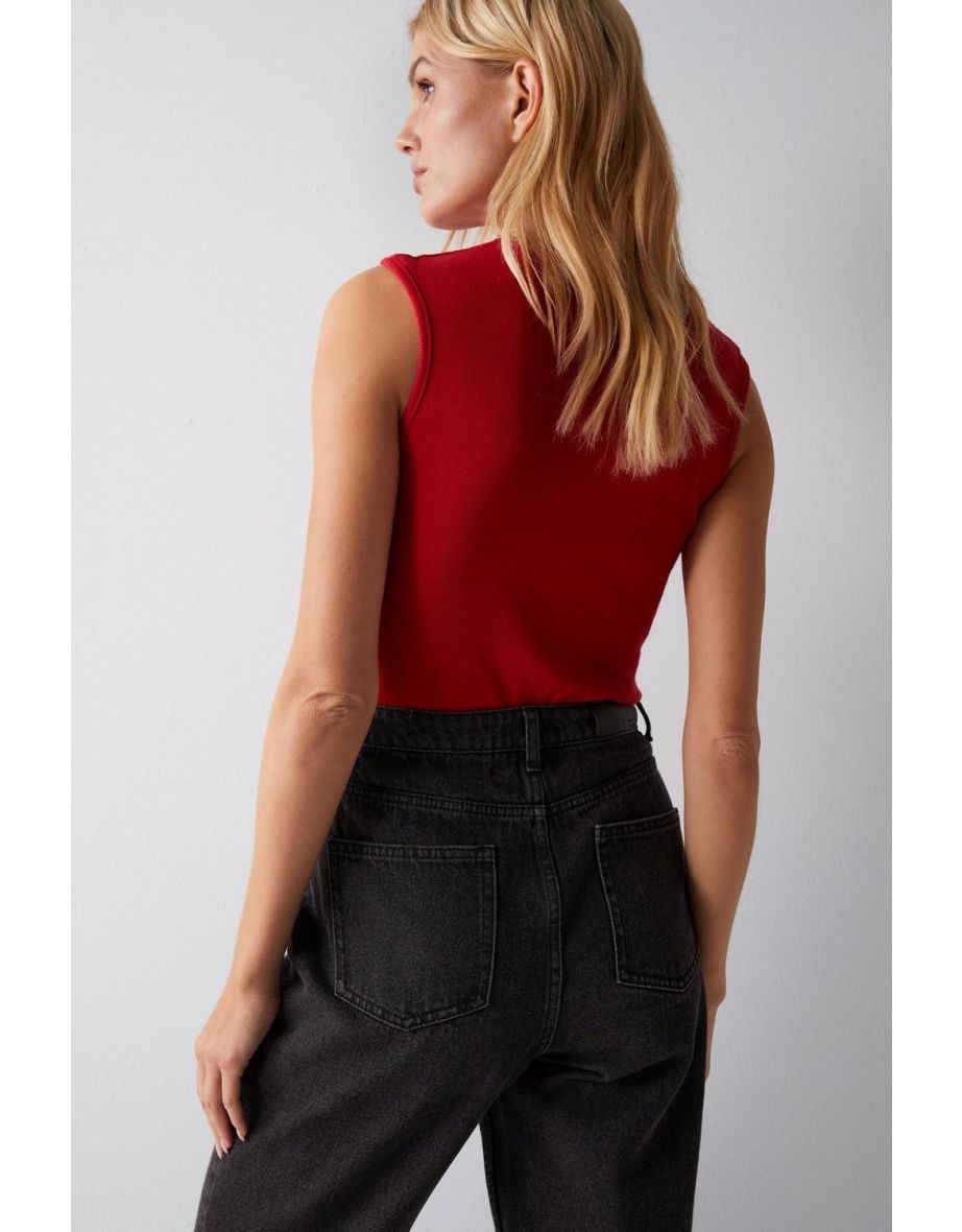 Ribbed Tank Bodysuit - 3