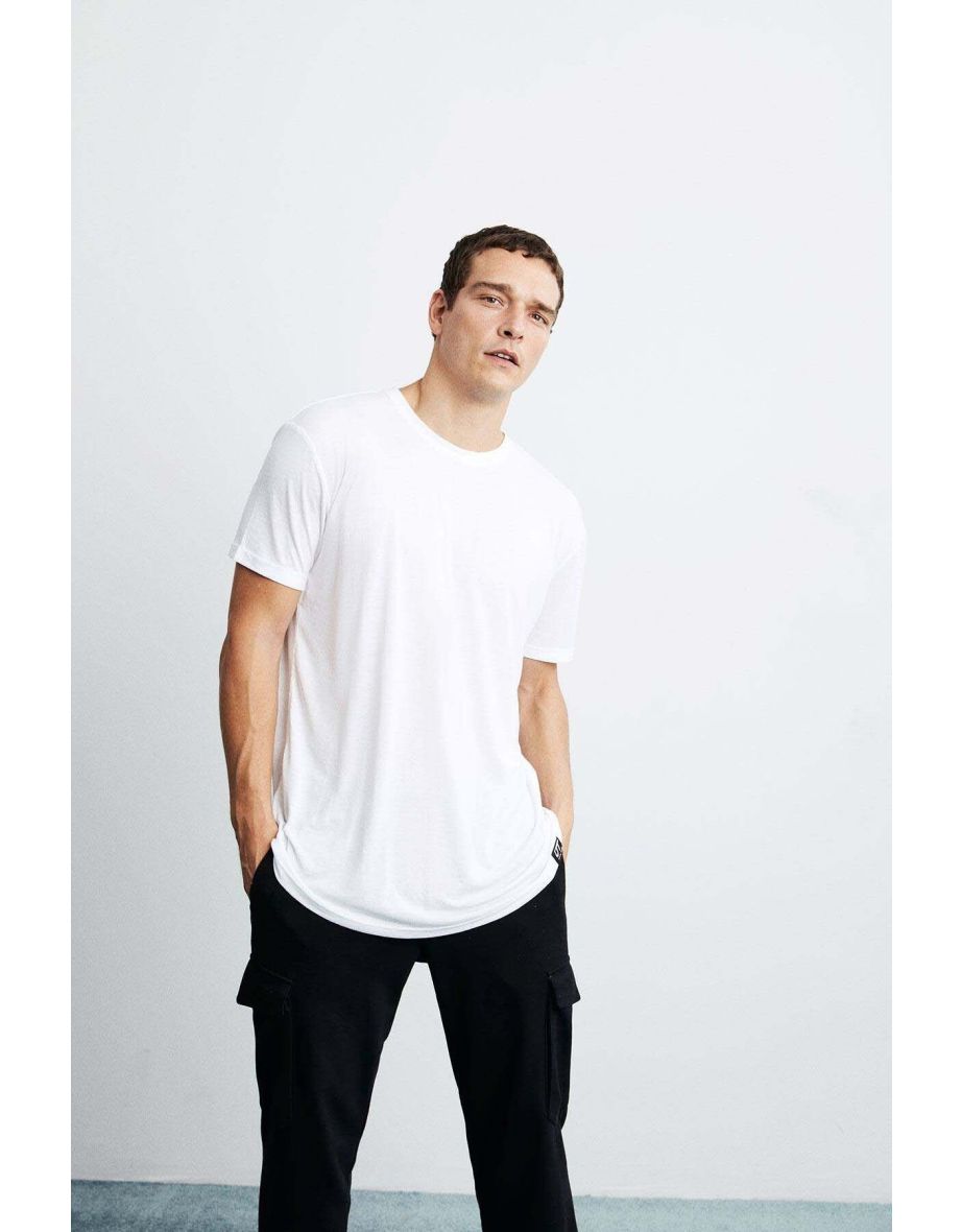 Oscar Men's Long Fit Flowy Fabric T-shirt
