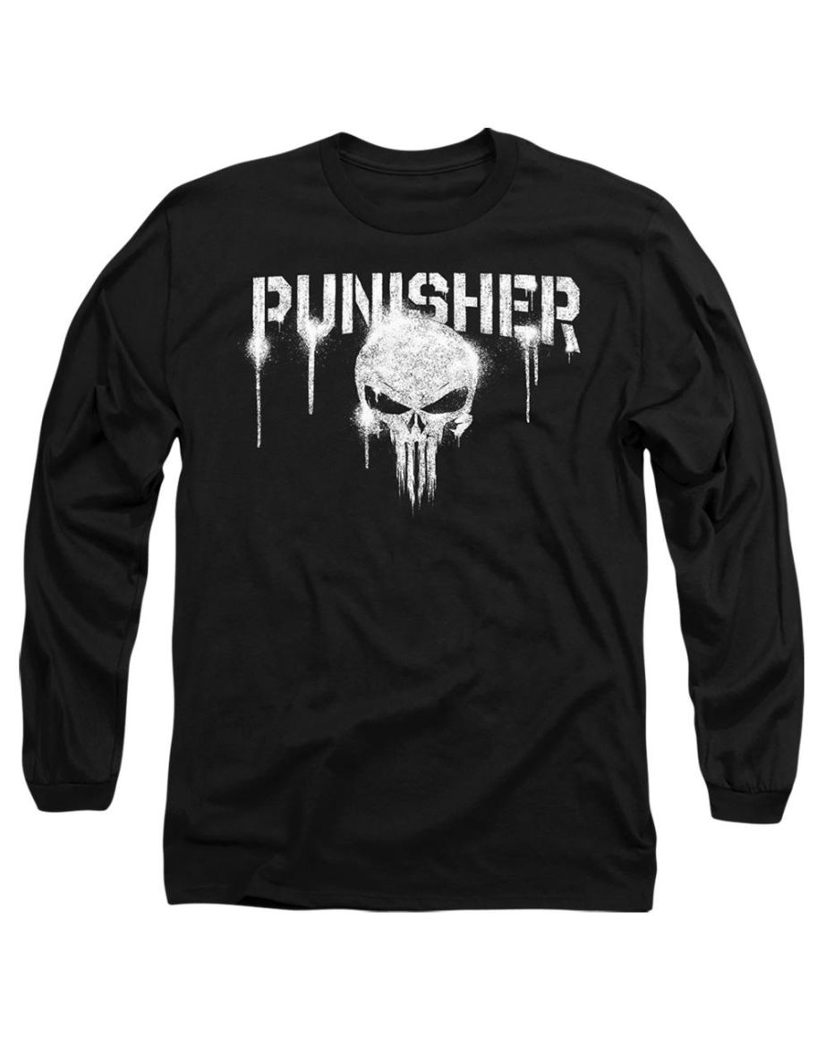 The Punisher  Adult Logo T-Shirt - Black