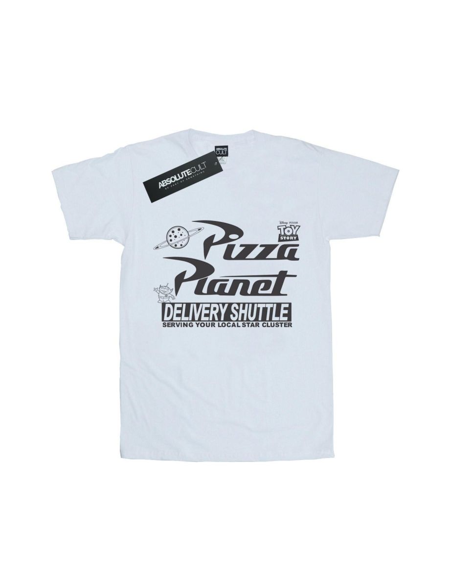 Toy Story Womens/Ladies Pizza Planet Cotton Logo Boyfriend T-Shirt - White