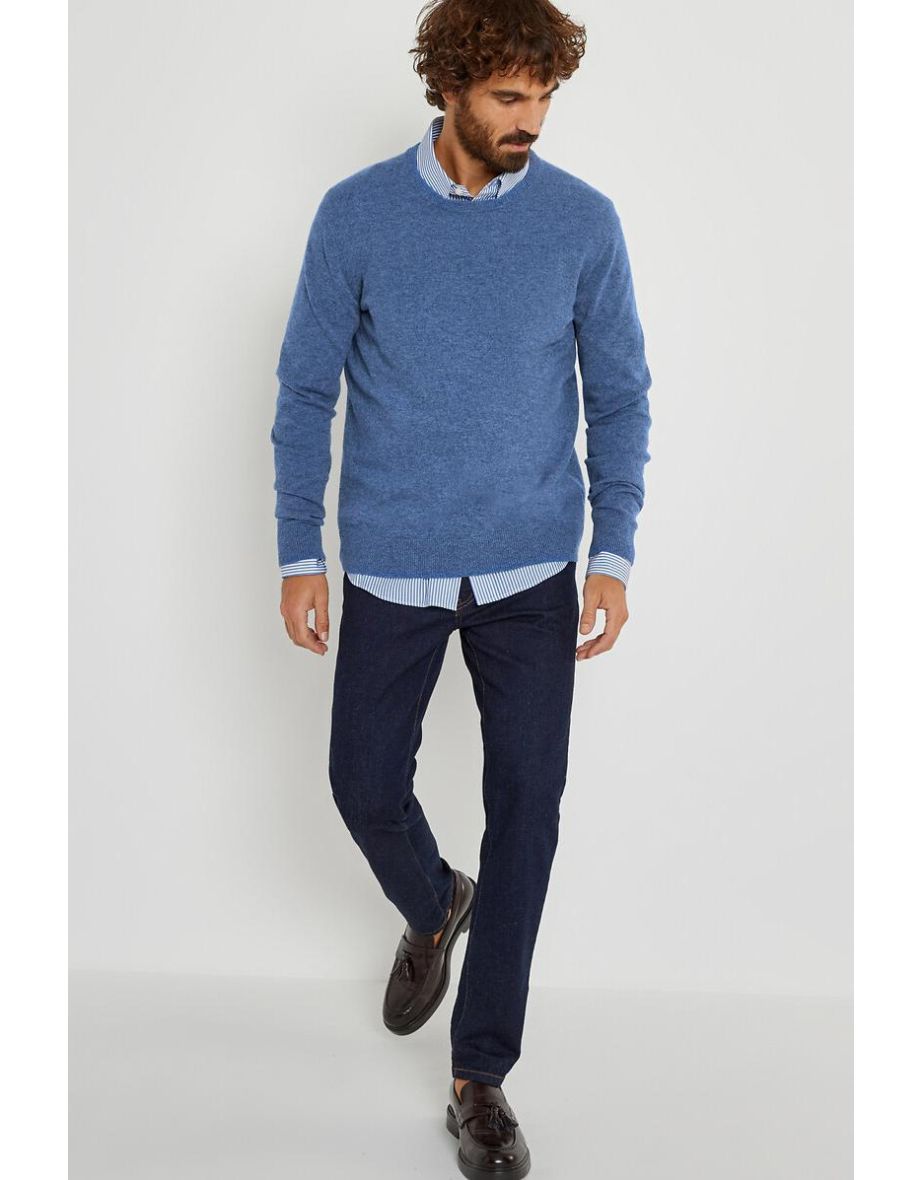 Recycled Cashmere Jumper/Sweater with Crew Neck