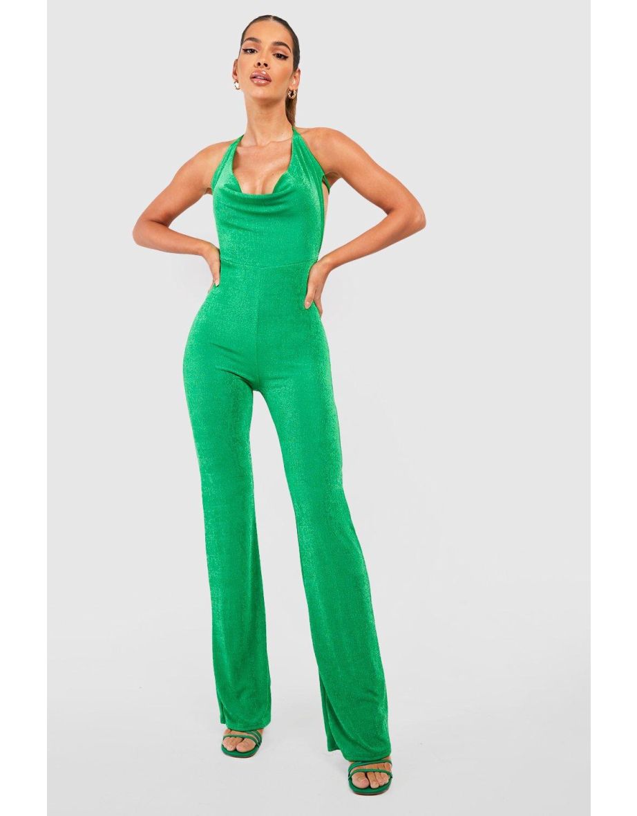 Green cheap jumpsuit boohoo